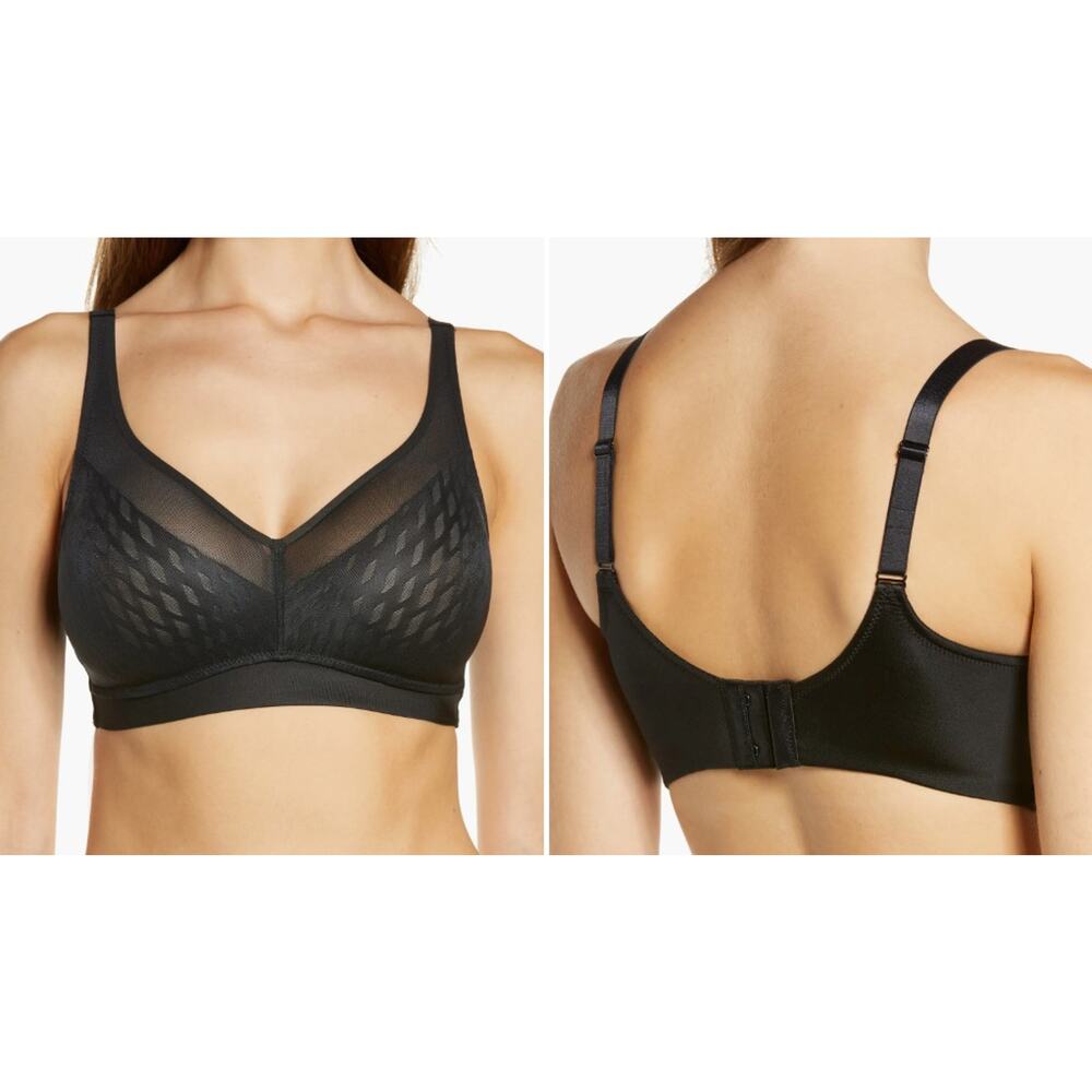 Wacoal (Nordstrom) Black Elevated Allure Wireless Bra Size 34D Style 852336 NWOT